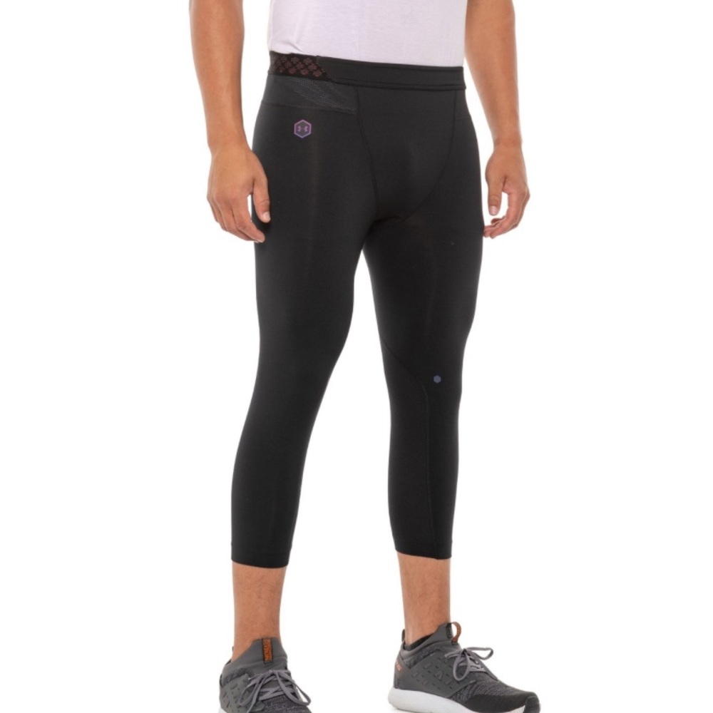 🛑CLEARANCE‼️ 🆕 Under Armour HeatGear® Rush 3/4 Leggings Black size small